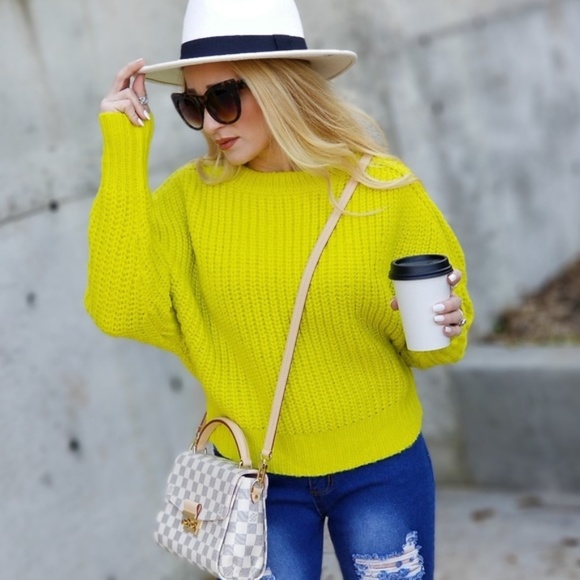 MODA ME COUTURE Sweaters - LAST CHANCE!!  Neon Chunky Knit Women's Sweater